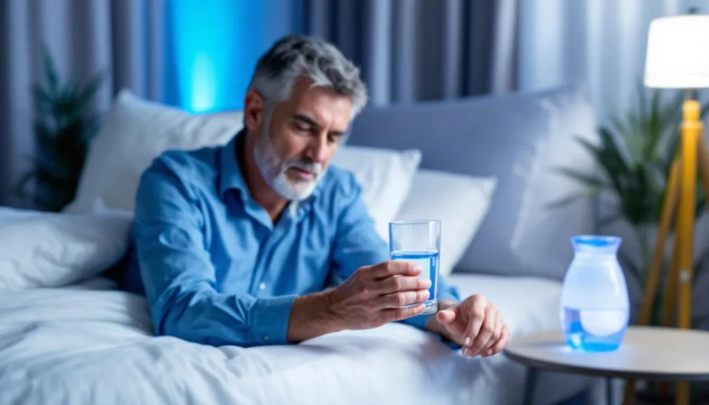 ein schlafexperte erklärt, warum es wichtig ist, ein glas wasser neben dem wasserbett zu haben, um besser zu schlafen und die nachtruhe zu verbessern.