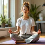 erfahren sie, wie eine junge frau meditation nutzt, um beruflichen stress effektiv zu reduzieren und mehr innere ruhe zu finden.