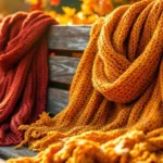 erleben sie, wie tägliches stricken über 3 monate hinweg wunderschöne herbstschals für enkelkinder erschafft – liebevoll und handgemacht.